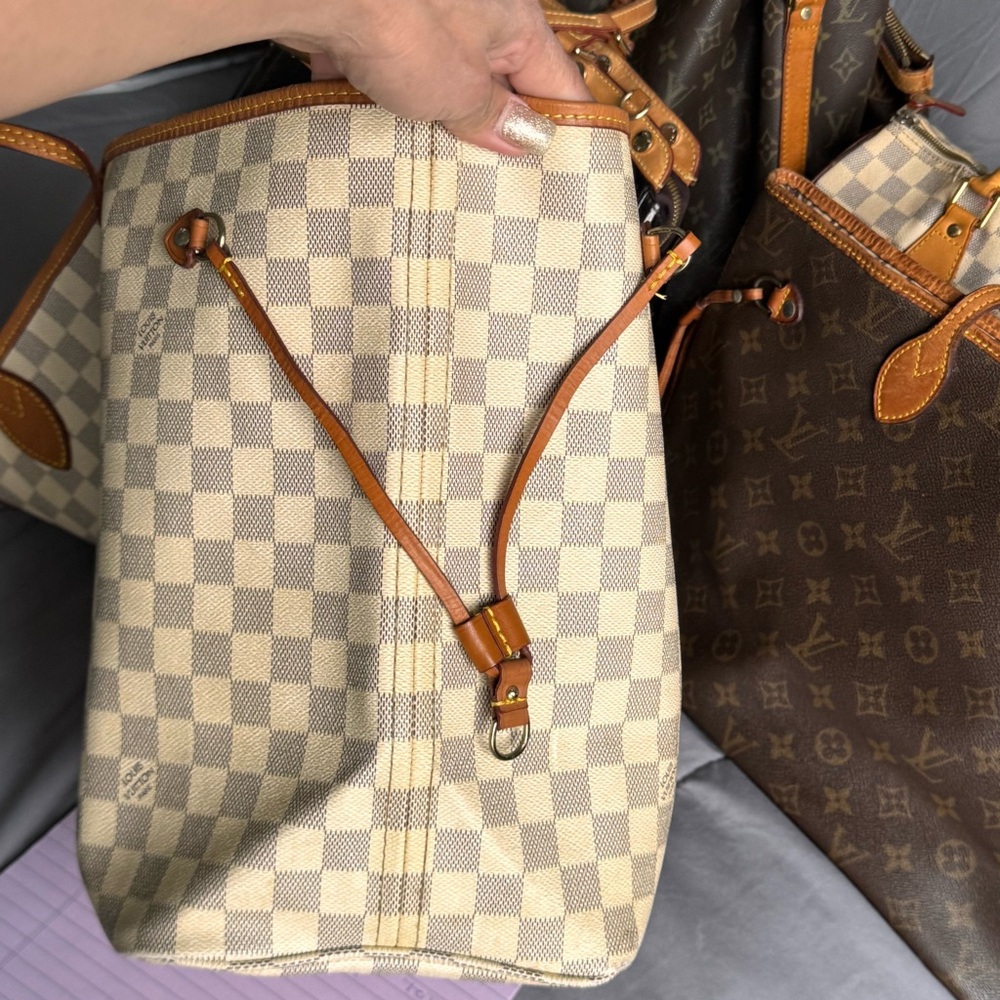 Louis Vuitton neverfull damier azur gm tote